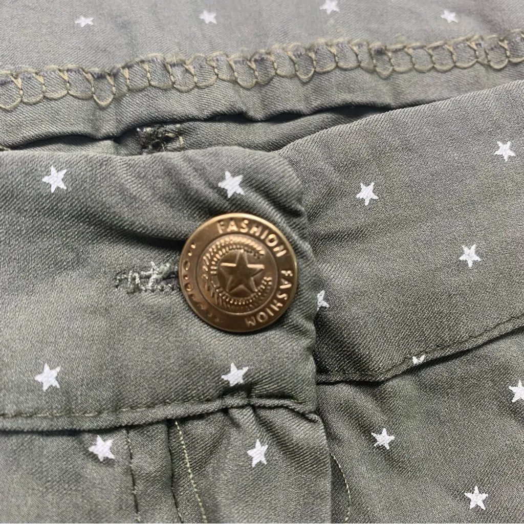 Green Star Patterned Pants Size XL - Image 2