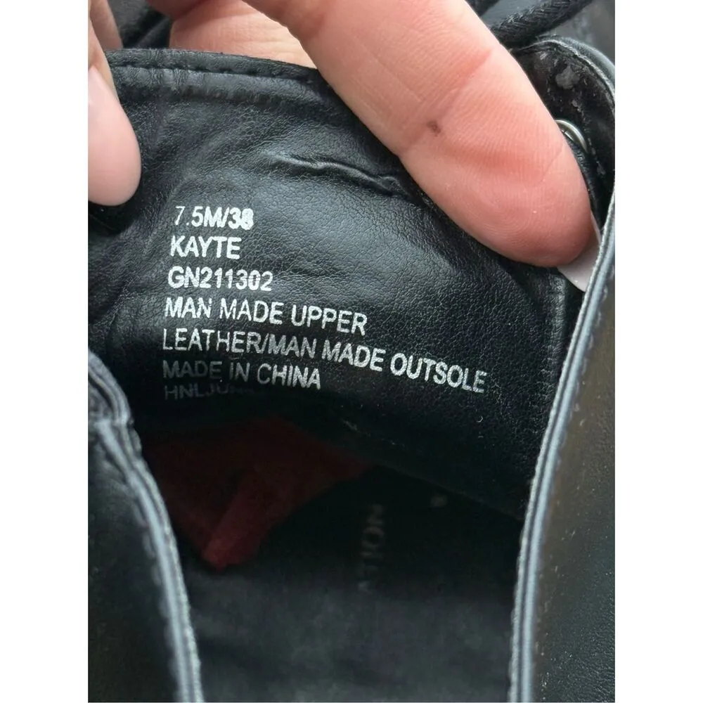 BCBGeneration Kayte Women's Faux Leather Lace Up Platform Combat Boots Black 7.5 - Image 7