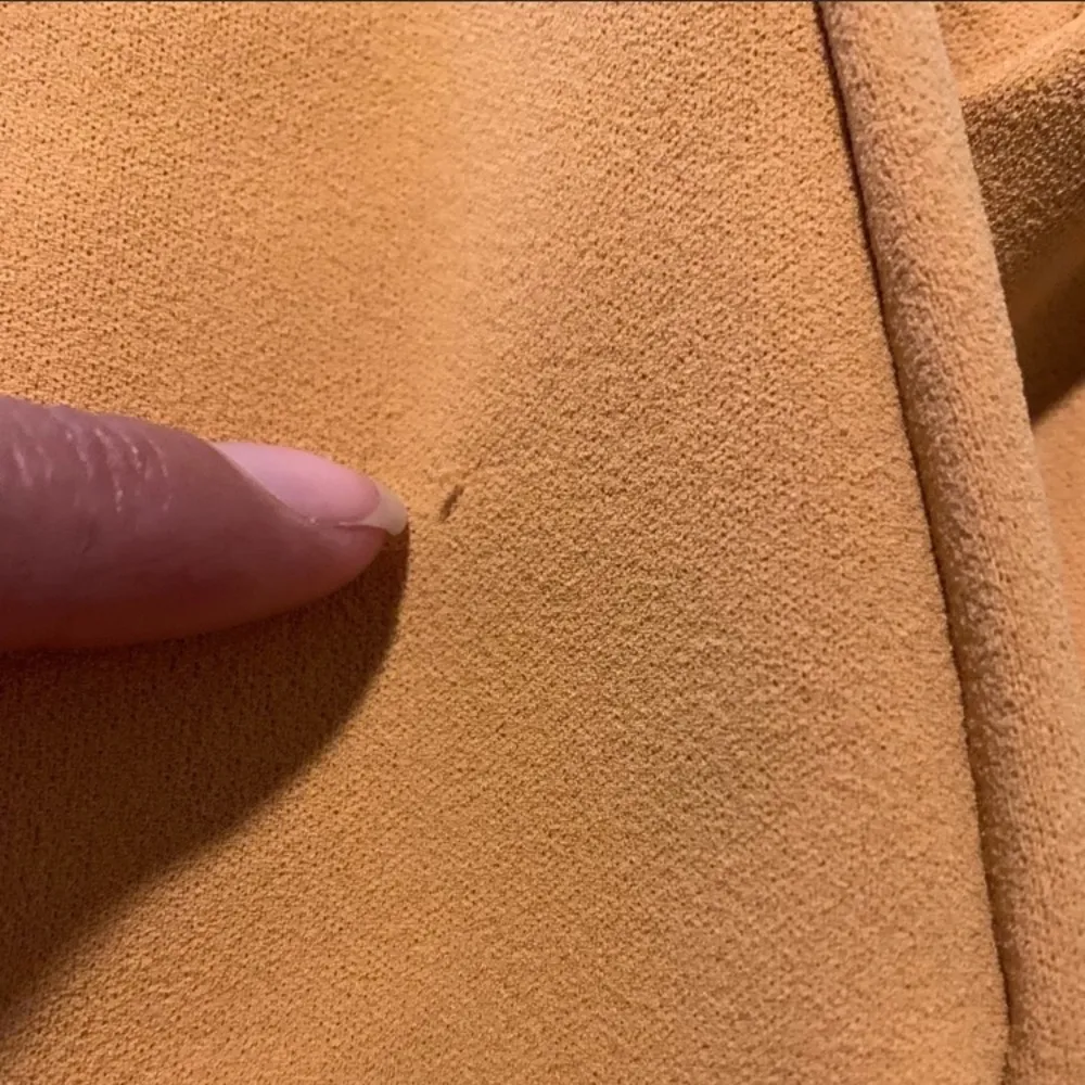 Pearl beaded bell sleeve midi dress mustard size M - Image 8