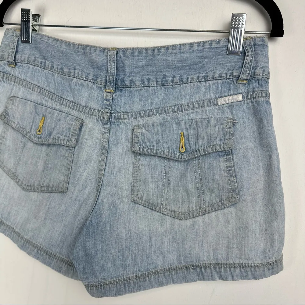 Y2K Union Bay Denim Cargo Shorts Sz 7 Light Wash - Image 8