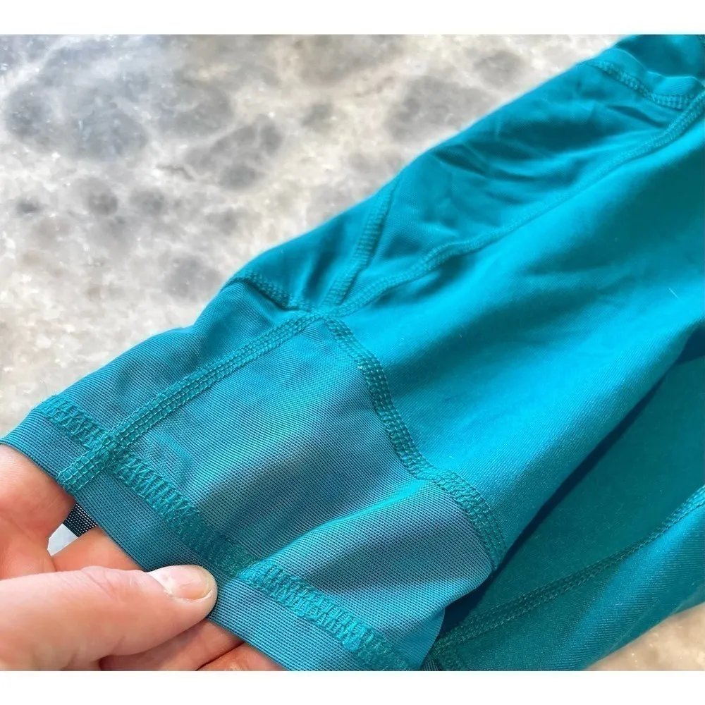 Old Navy Active Womens Size Extra Small Power Soft Bright Teal Biker Shorts​​ - Image 3