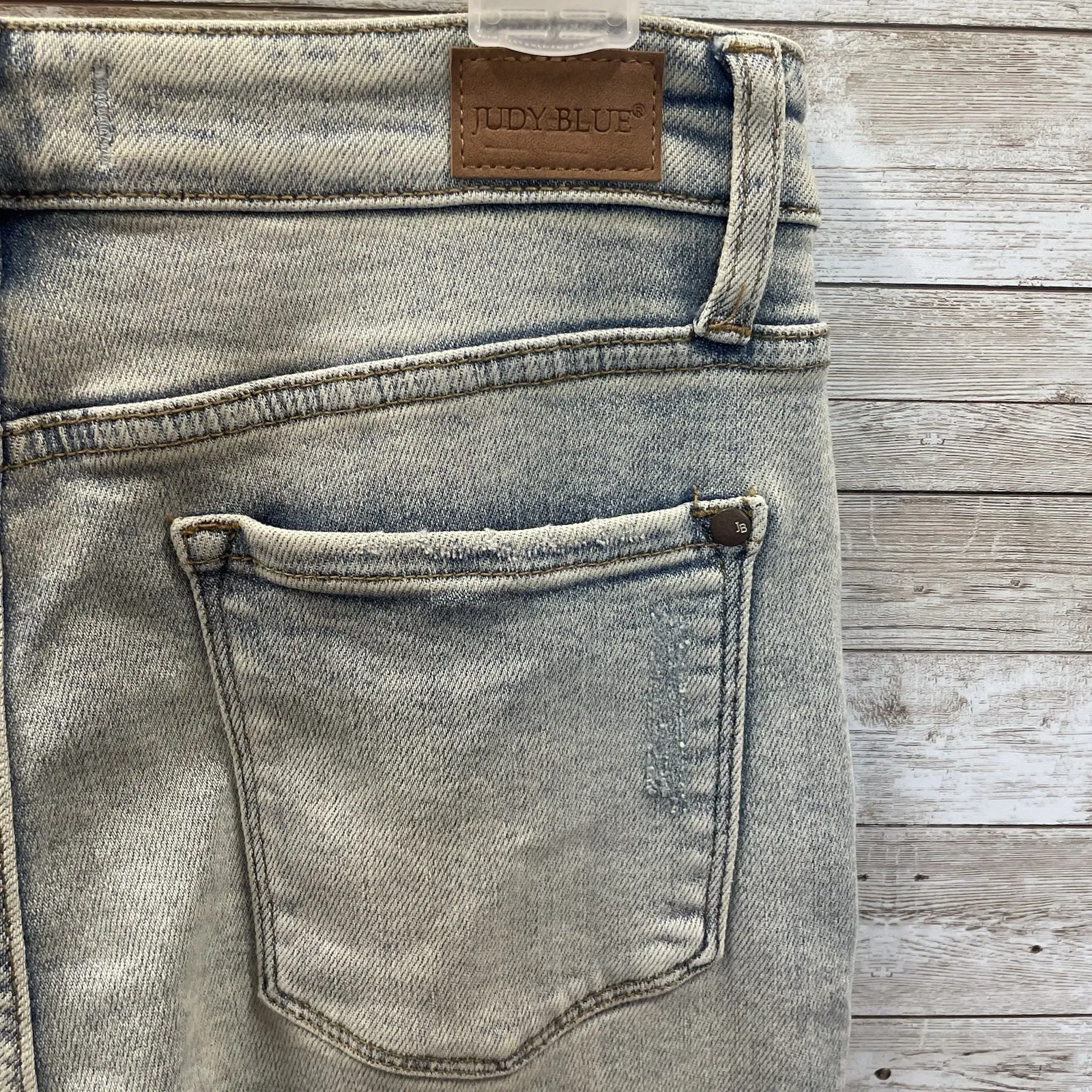 Judy Blue Womens‎ 9/29 Jeans The Bees Knees Straight Fit High Waist Inseam Slit - Image 11