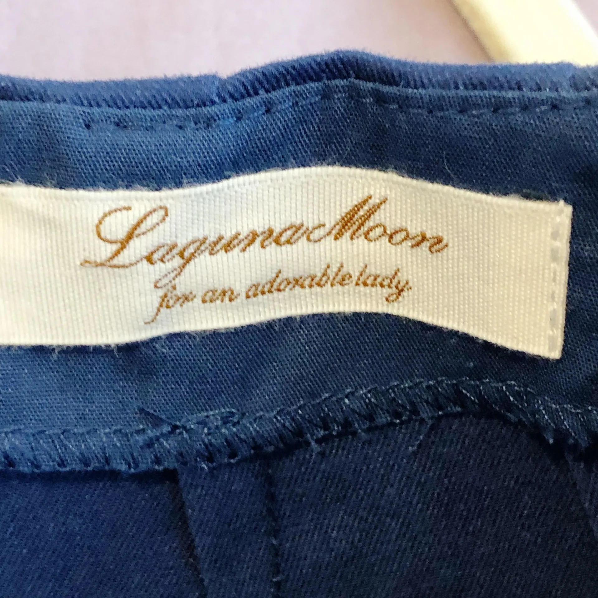 Navy Blue Asymmetrical Midi Pencil Skirt - Image 9