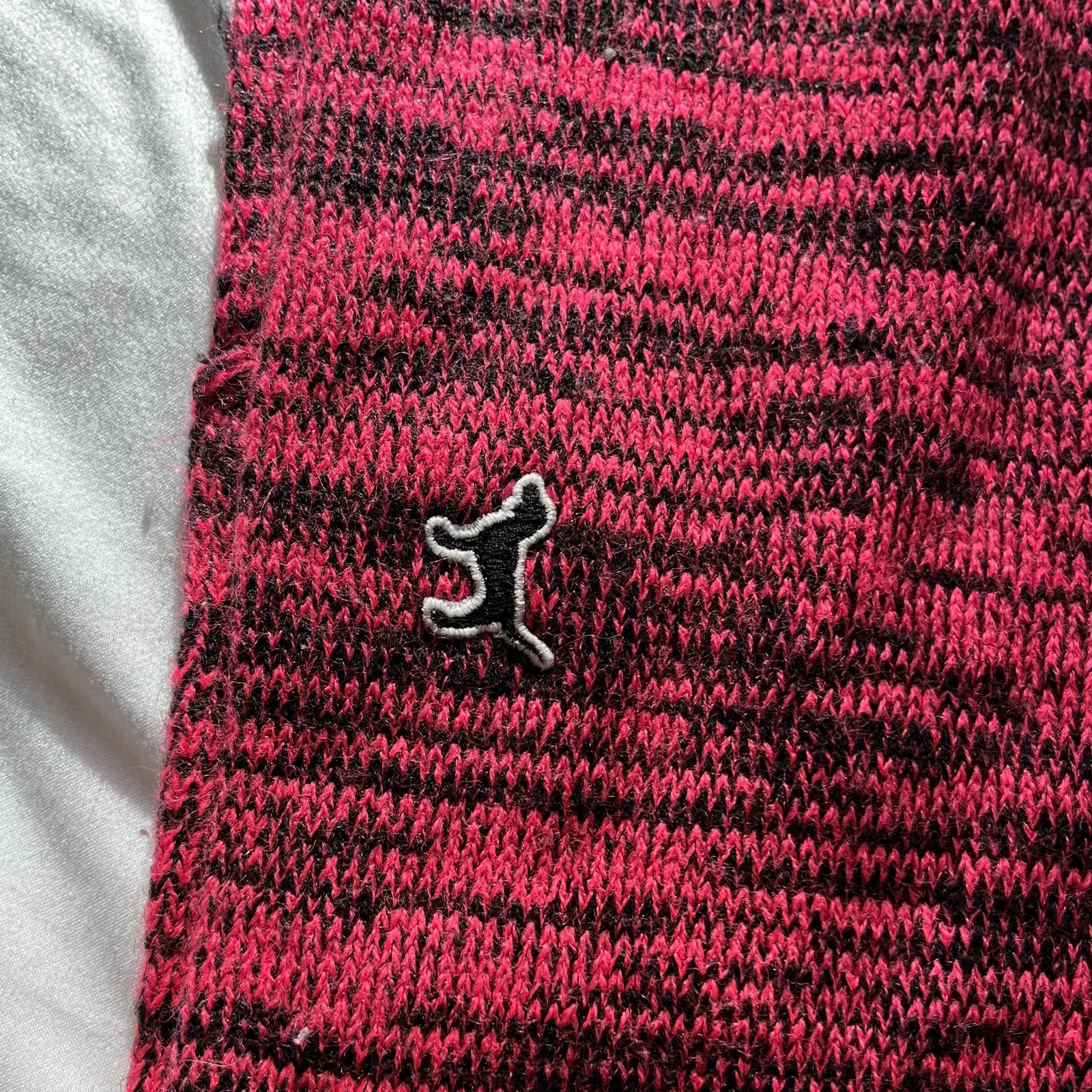 Victoria's Secret Pink | Pink + Black Stripe Infinity Scarf | 2010s - Image 5
