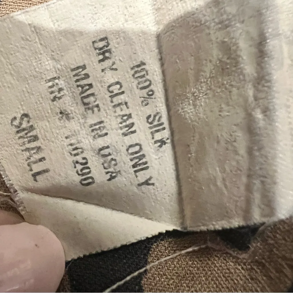 Nili Lotan Gun Print Silk tank top Tan - Image 10