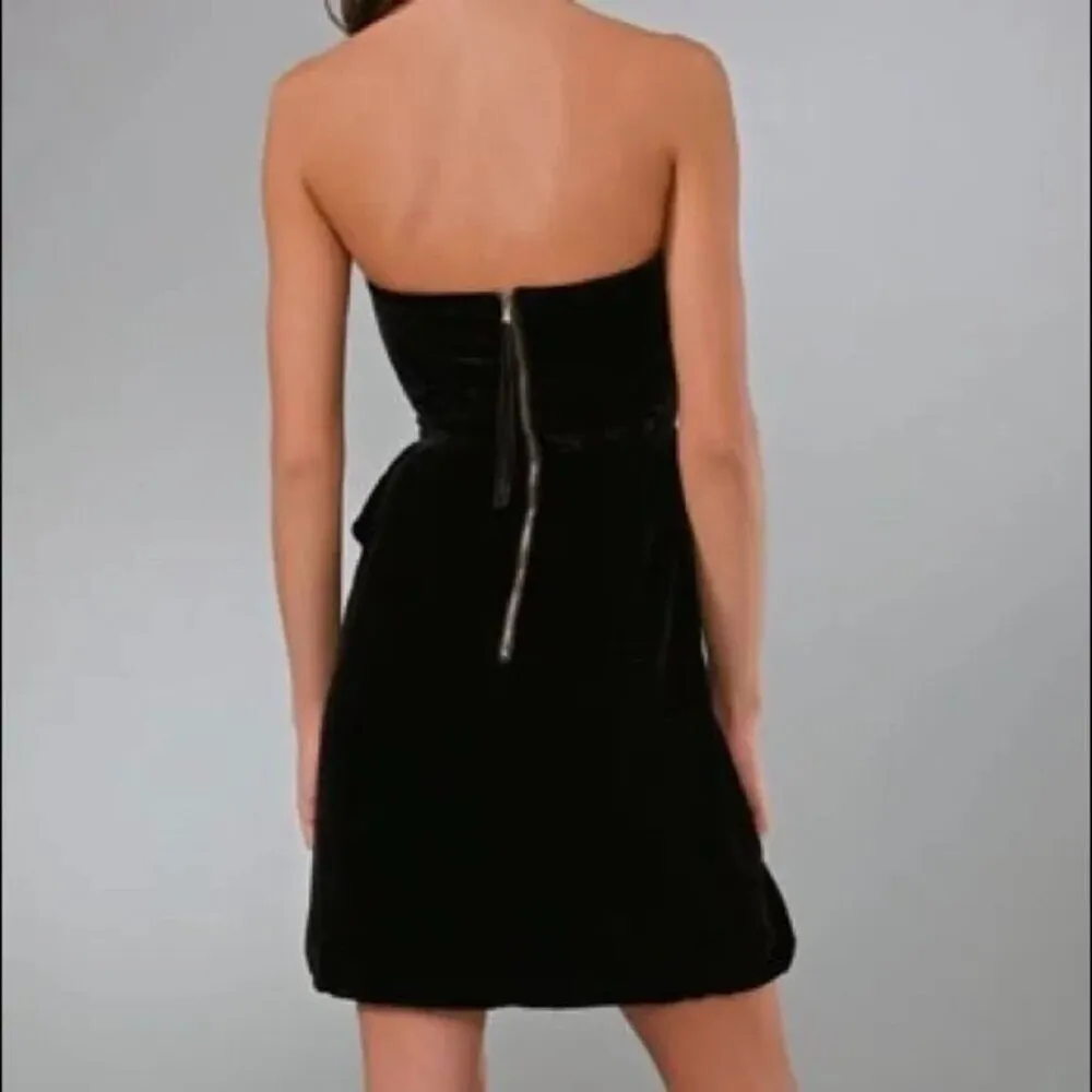 Marc by Marc Jacobs Black Velvet Silk Cocktail Mini Dress - Size 2 - Image 8