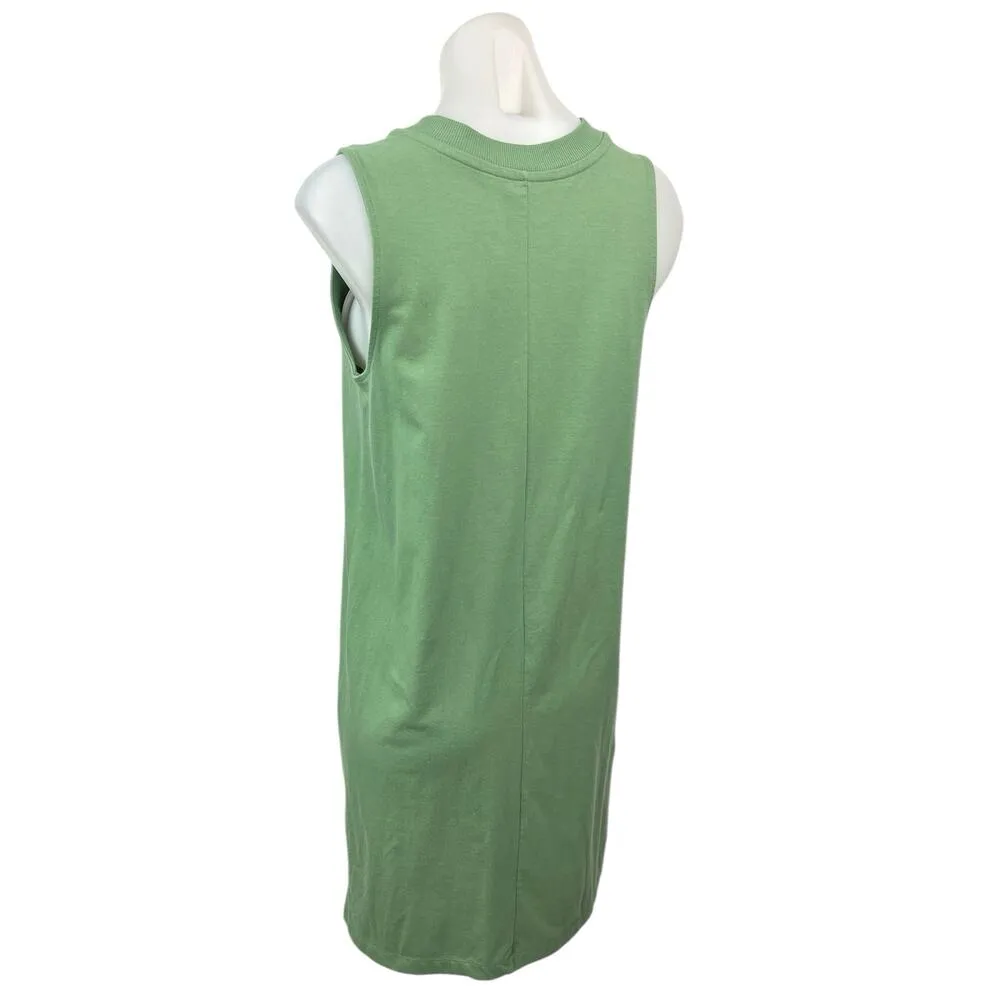 A New Day Green Sleeveless Crew Neck Pull On Casual Midi Tank Shirt Dress Size M - Image 2