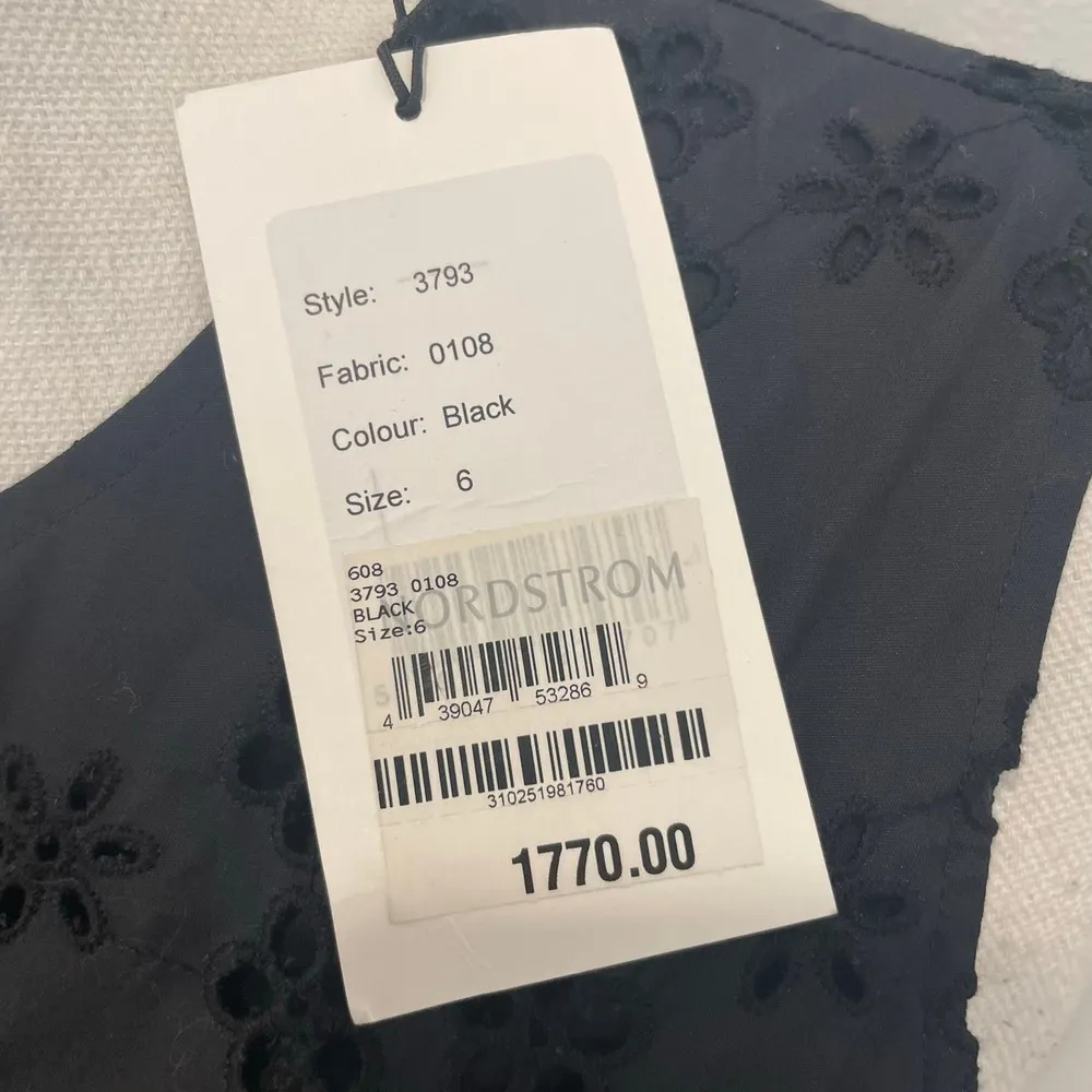 Simone Rocha Eyelet Midi Dress Sleeveless Draped Back Dress Size 2 NWT $1,770 - Image 5