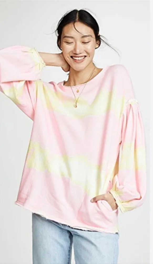 Free People Feels Right Tie Dye Sweatshirt in Tulip - Image 13