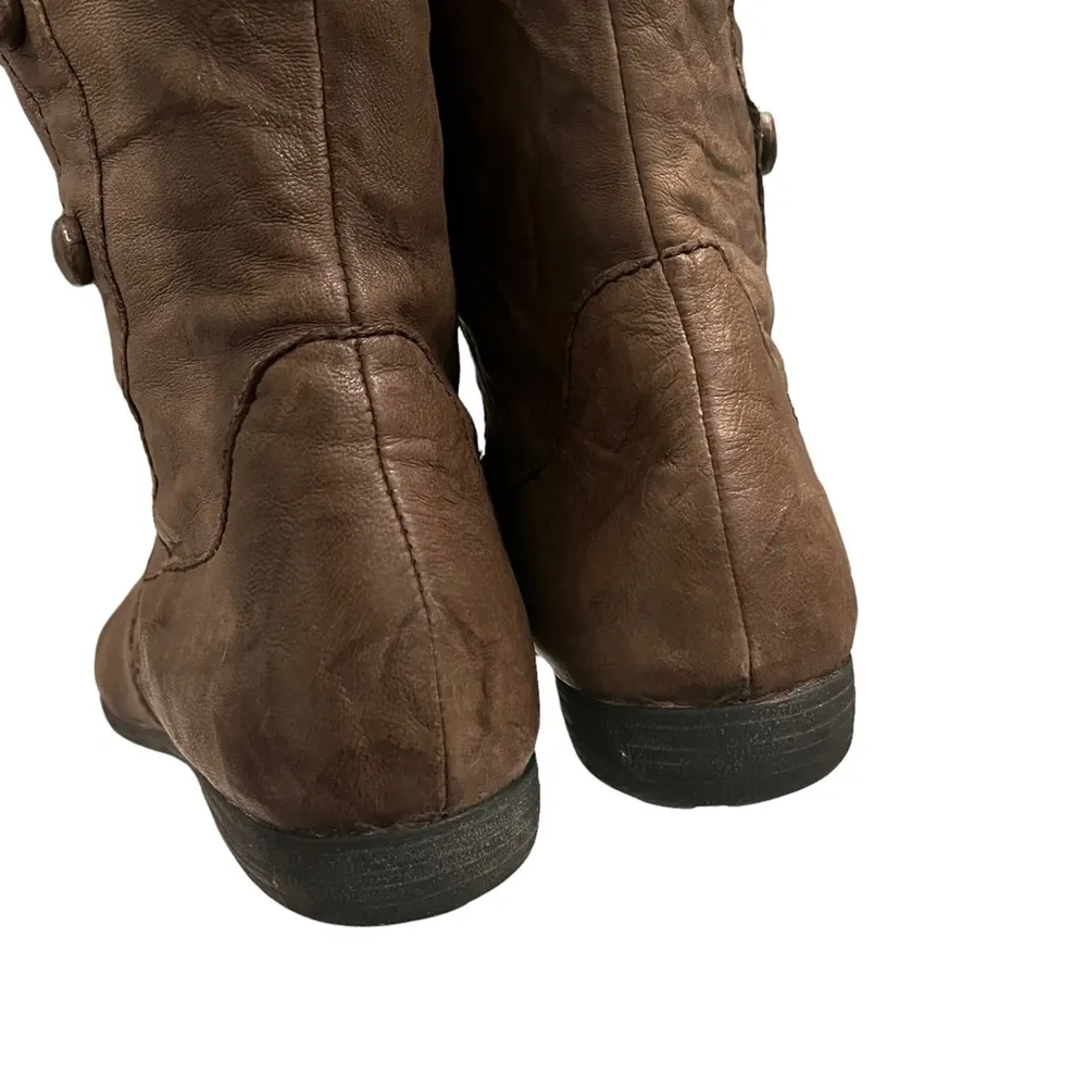 Born W22402 Sage Minerale Crunched Leather Riding Boots, Sz 8.5 - Image 10