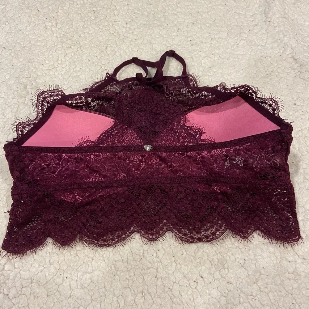 victoria’s secret pink lace push up bralette size small - Image 2
