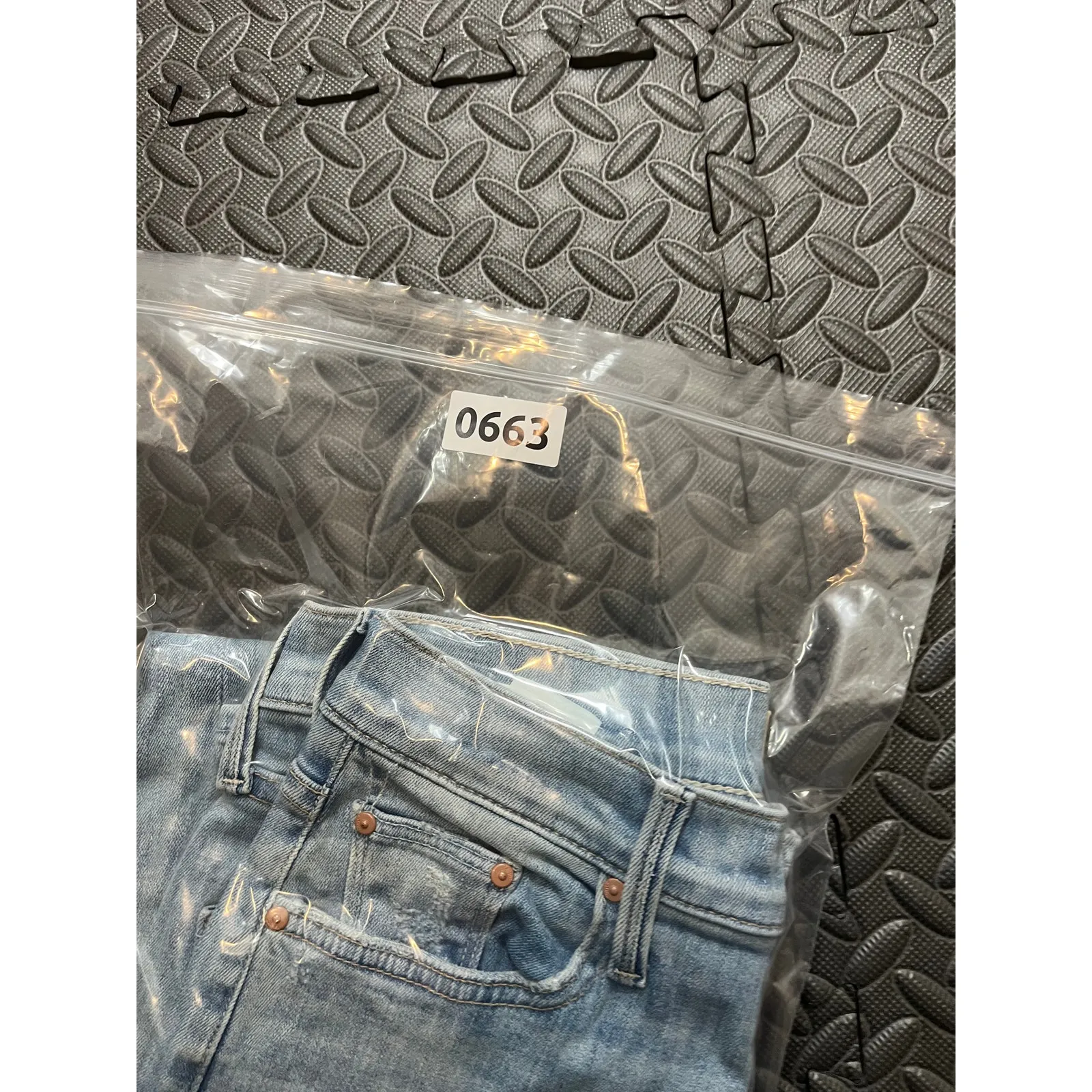 Mother High Waisted Rider‎ Skimp Dreamer Light/Pastel Blue Womens Size 26 - Image 15