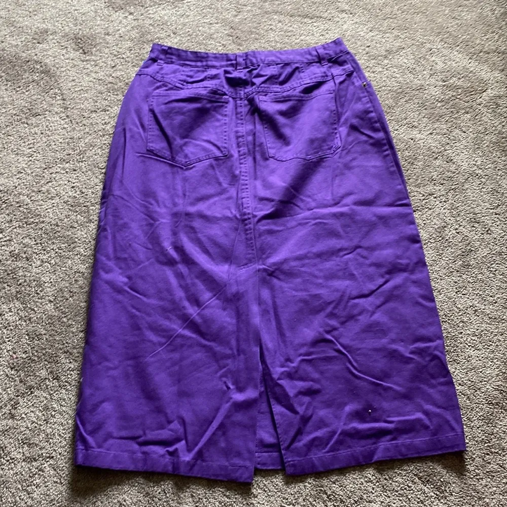 Jessica London Purple Denim Skirt & Jacket Set SIZE 20/12 - Image 5