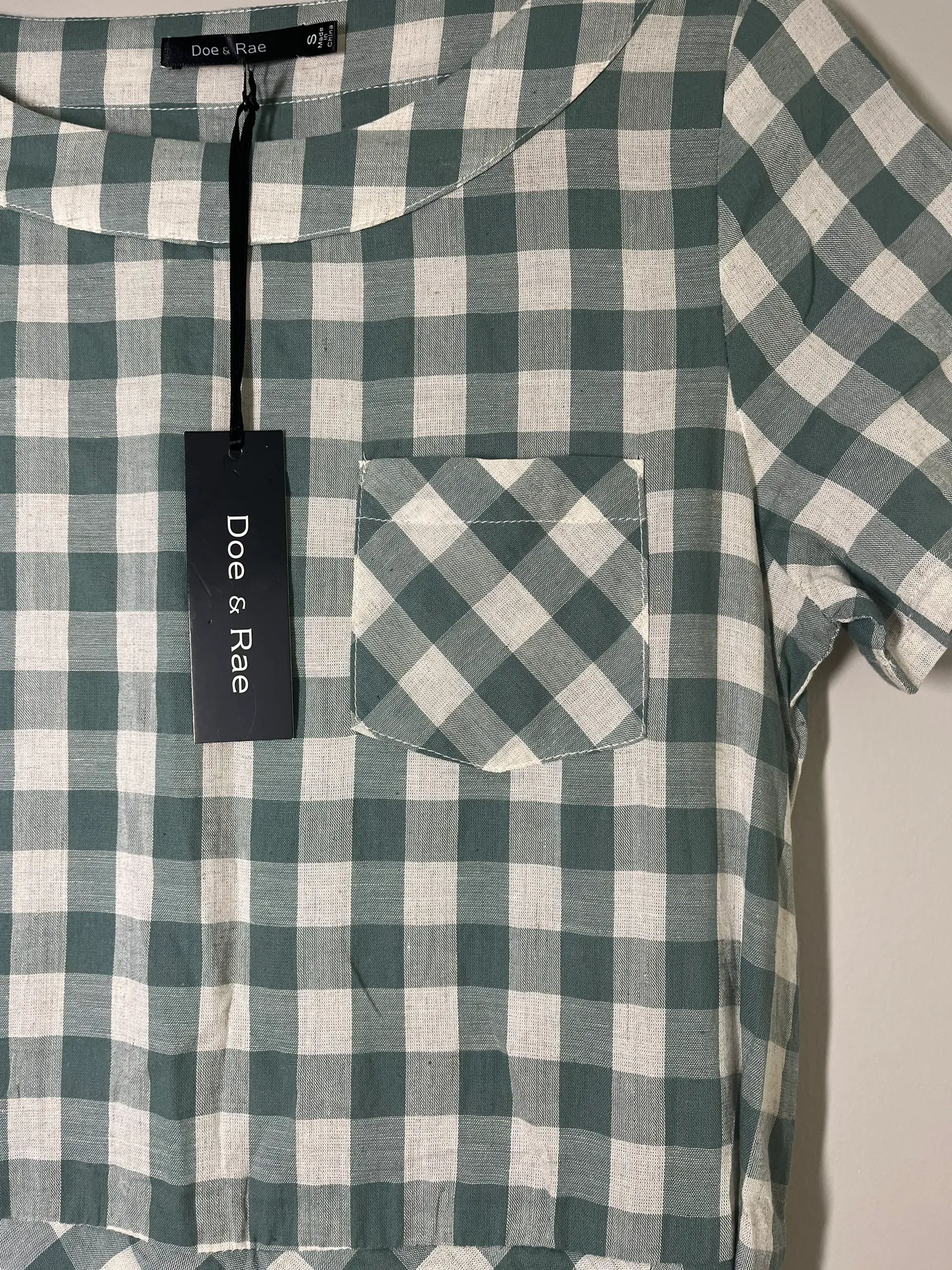 -Gingham Shirt Dress - Image 3