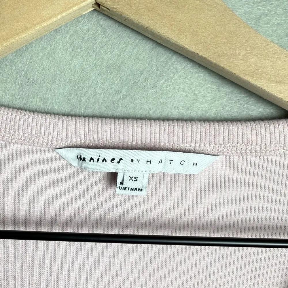 The Nines By Hatch Women’s Fitted Ribbed Maternity Bodycon Shift Dress Pink XS - Image 3