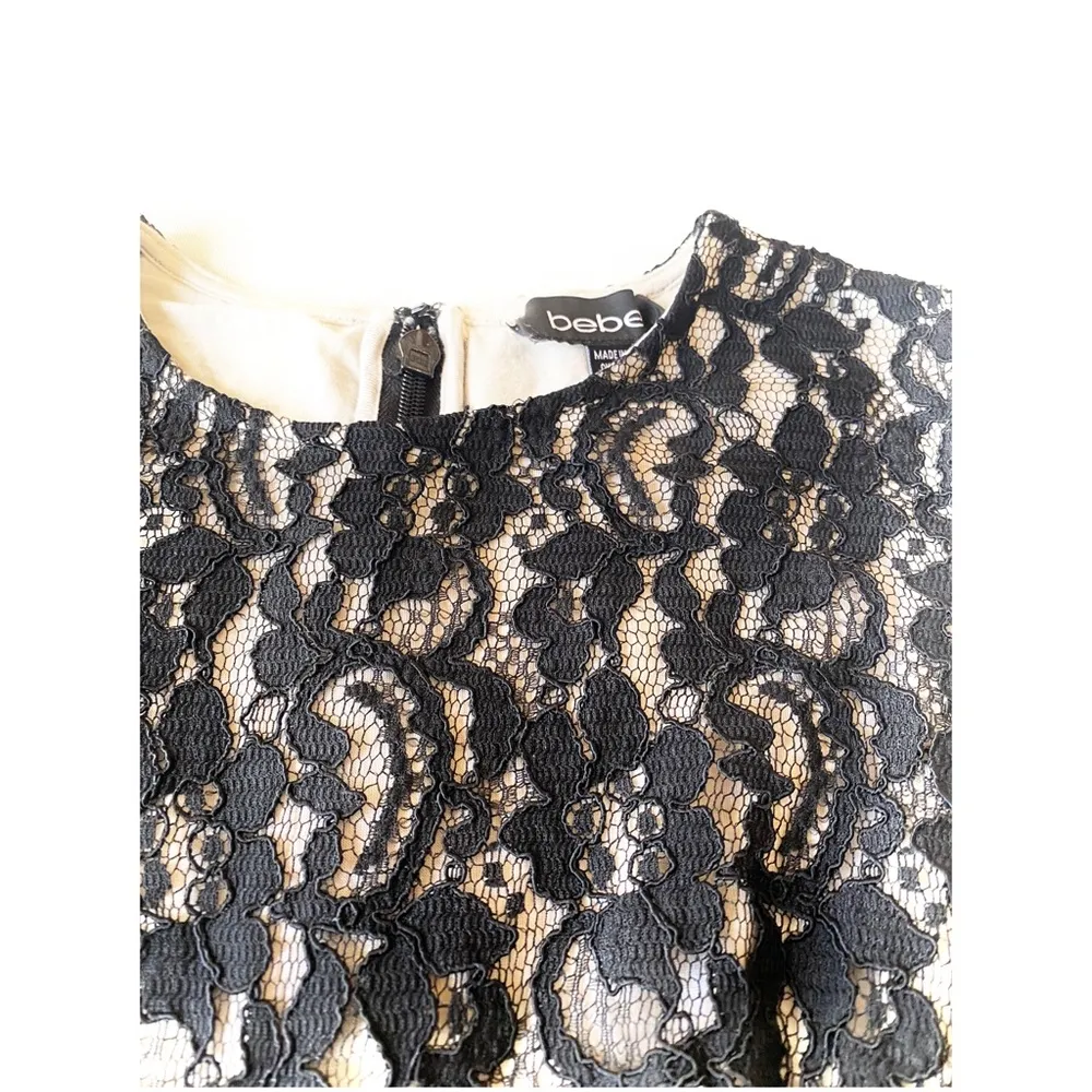 bebe Lace Overlay Sheath Dress - Image 11