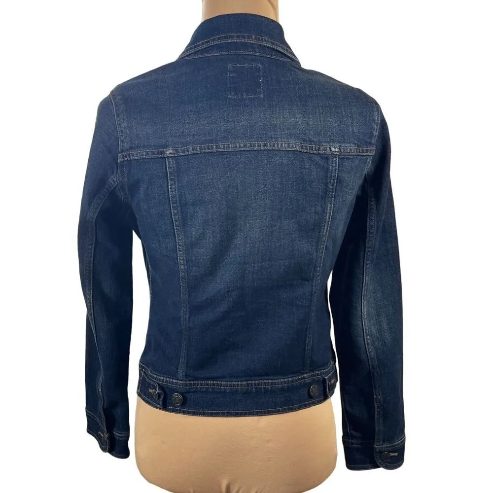 Old Navy  Women's Denim Jacket Dark/Medium Wash Button Size S Small - Image 3