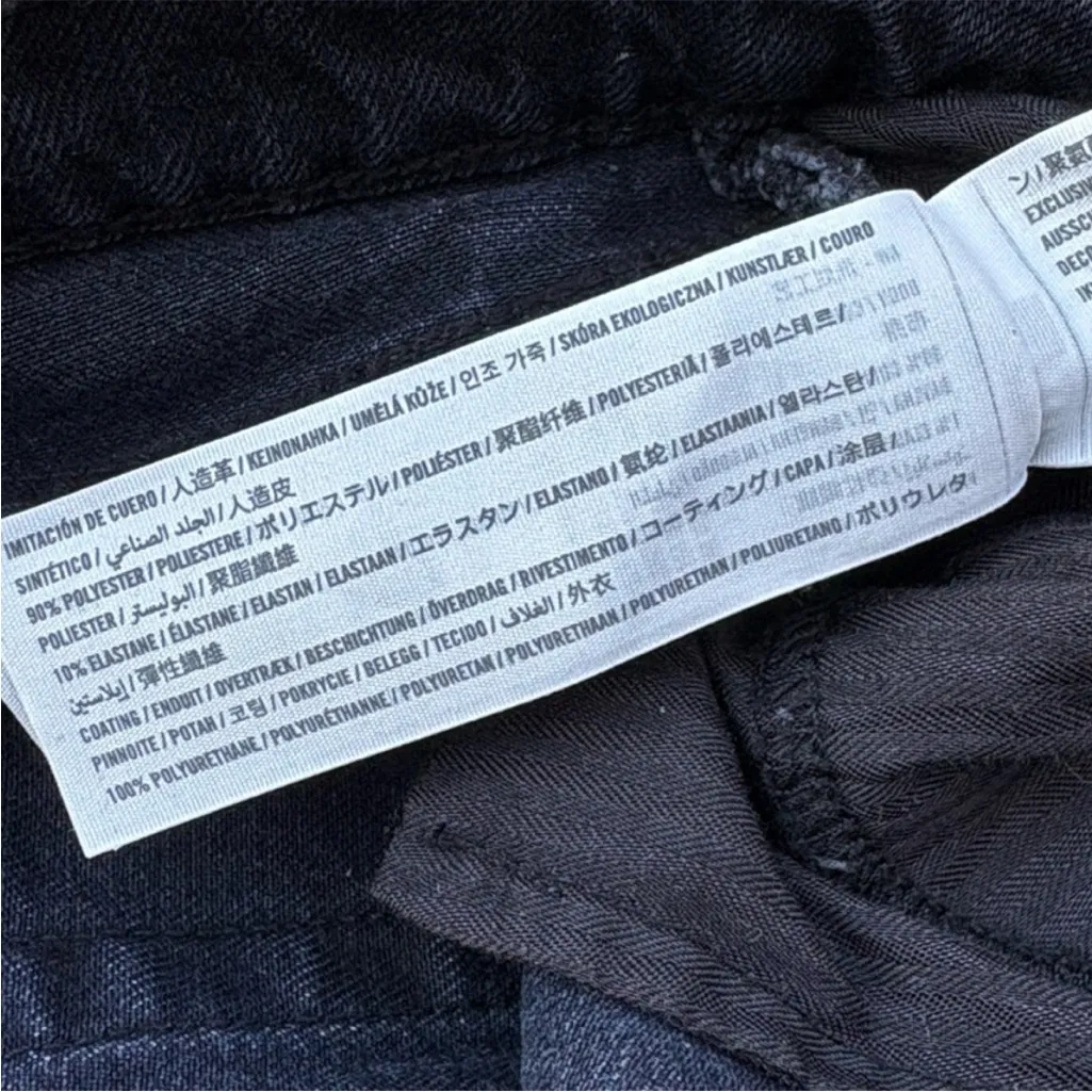 EUC Abercrombie & Fitch Mixed Fabric
Jeans Faux Leather Black Size 28 / 6 - Image 9