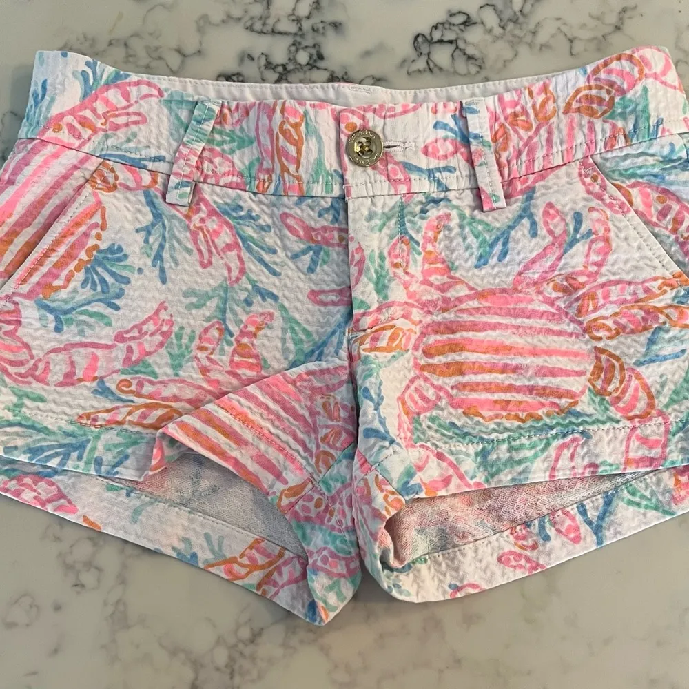 Lilly Pulitzer Getting Steamy Walsh Summer Shorts Vacation Party Beach 00 EUC - Image 5
