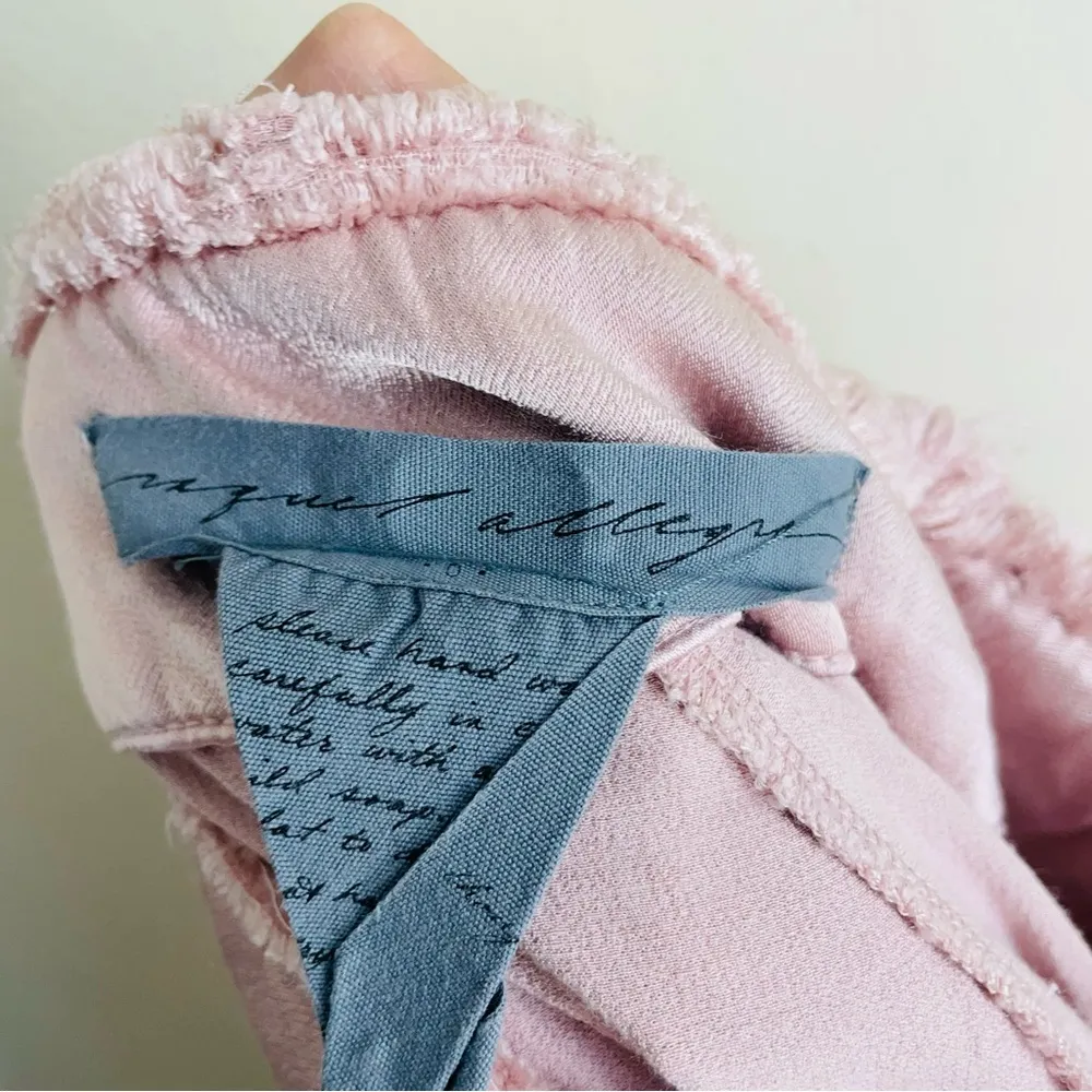 Raquel Allegra Silk Satin Cami Wide Leg Trouser Set Dusty Rose size XS Pink - Image 13