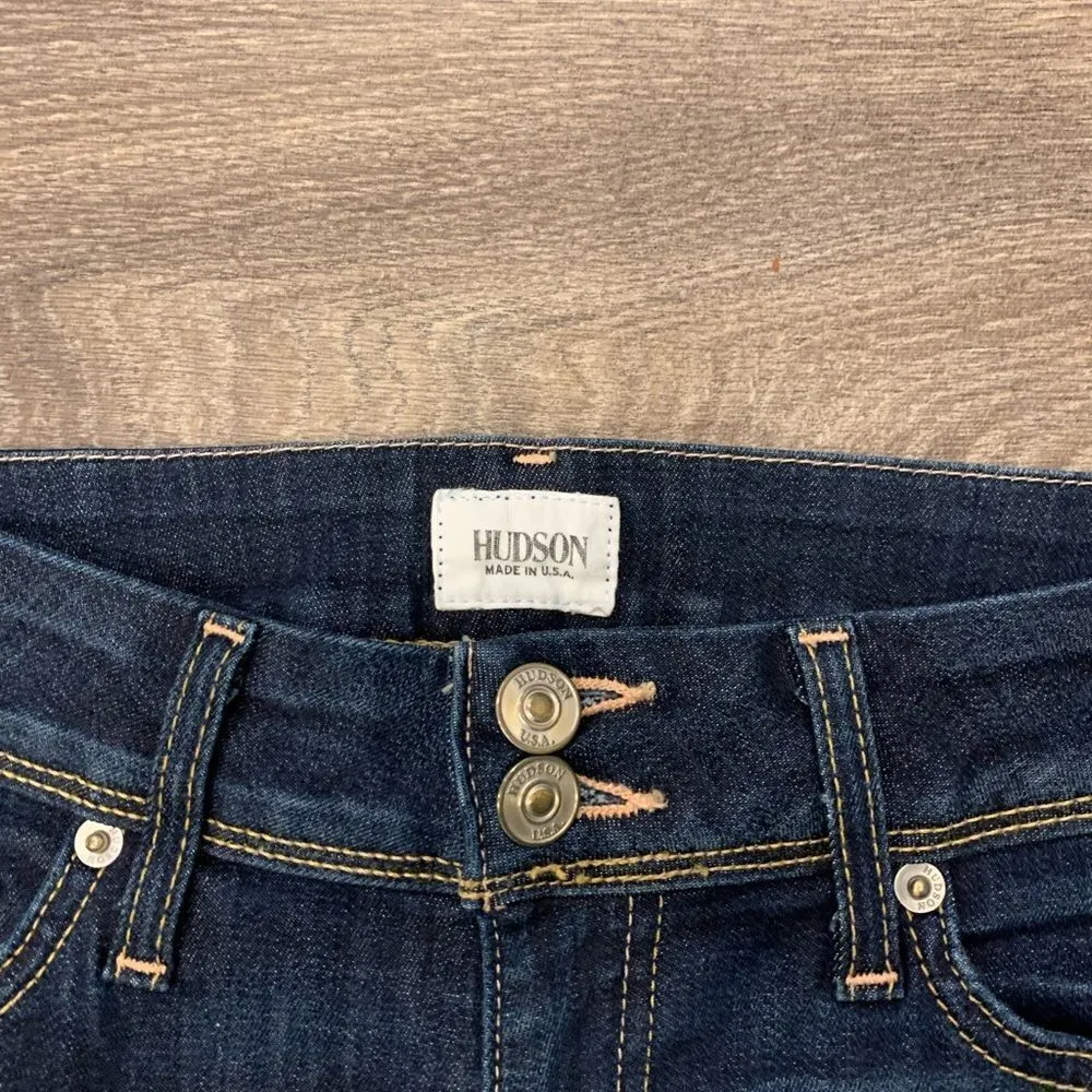 Hudson Women’s Ankle Cropped Denim Jeans Size 26 Light whiskering - Image 2