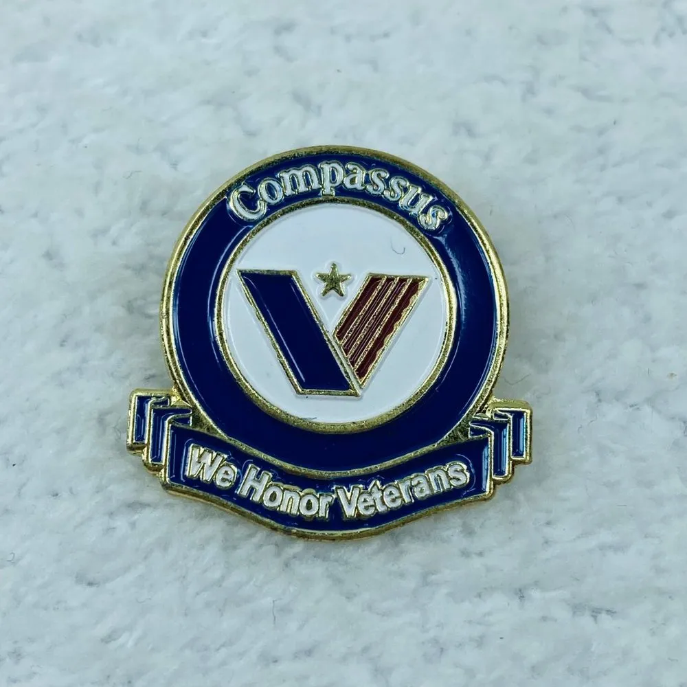 Compassus We Honor Veterans Tie Tack Lapel Pin Patriotic Red White Blue - Image 9