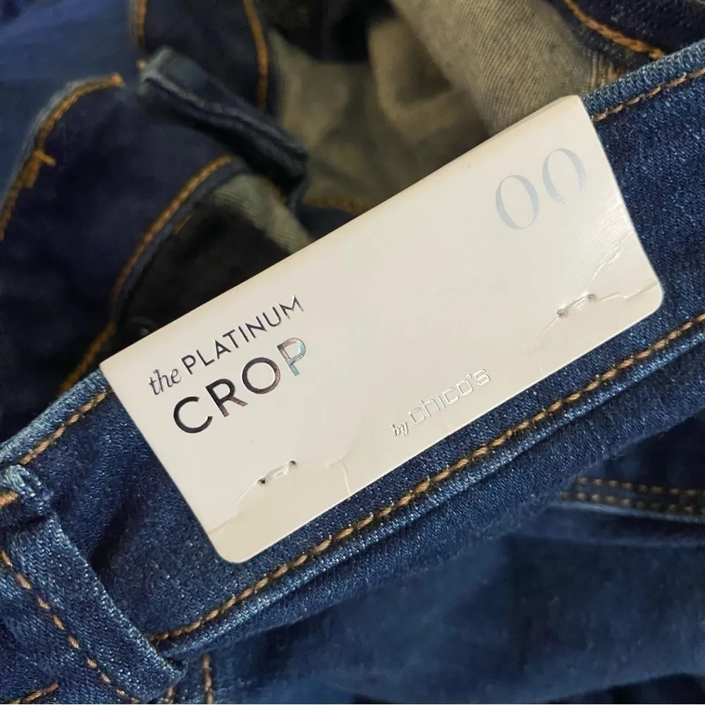 Chico’s The Platinum Crop Slim Fit Jeans Indigo 00 - Image 3