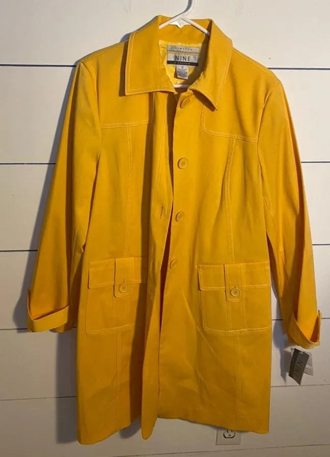 Nine West Yellow Rain Jacket - Image 5