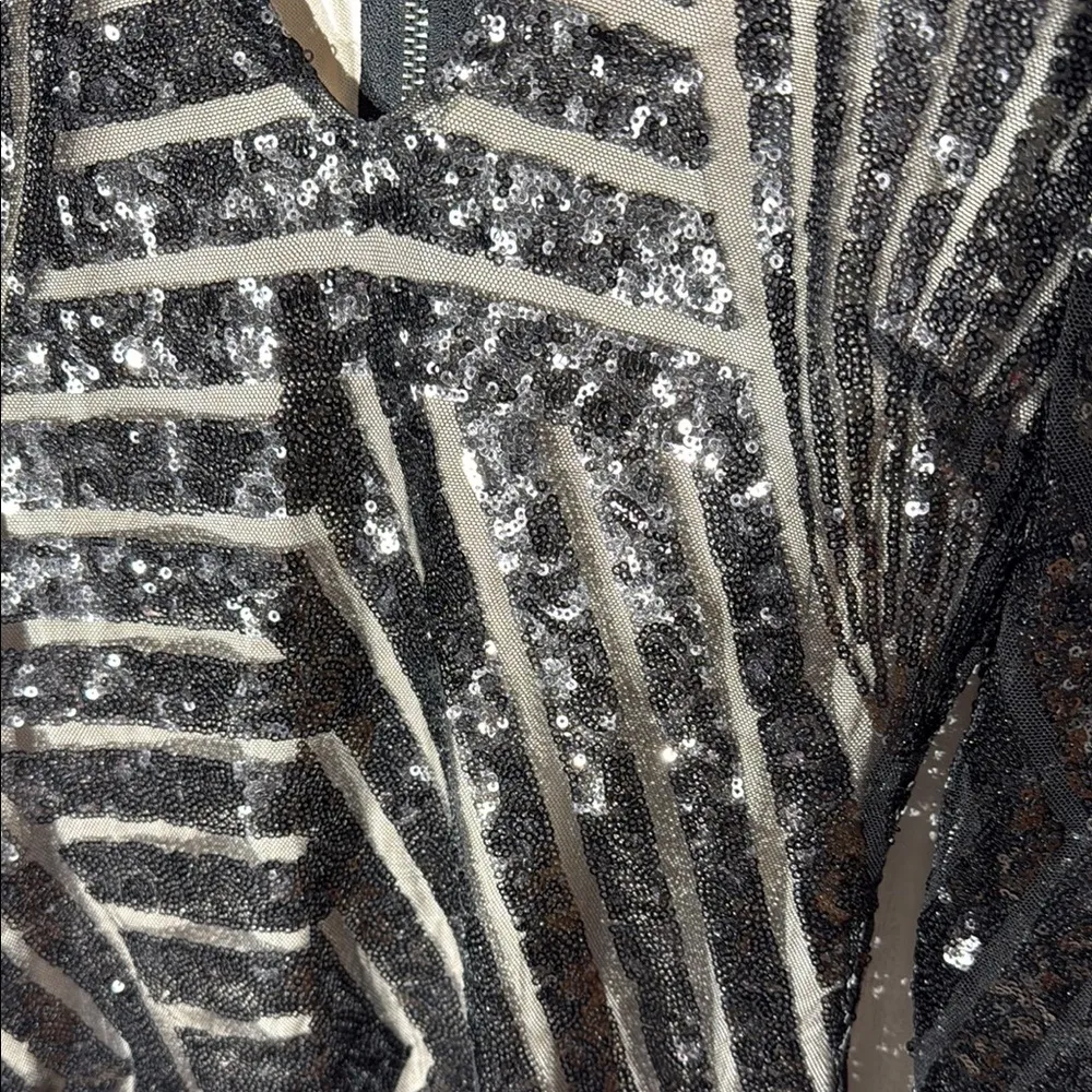 NWT Windsor Black Sequin Dress - Image 3