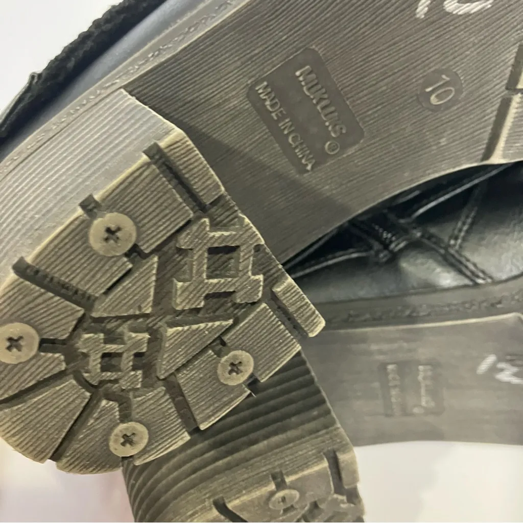 Muk Luks Lucy Lillith black faux leather boots women’s size 10 zipper‎ closure - Image 8