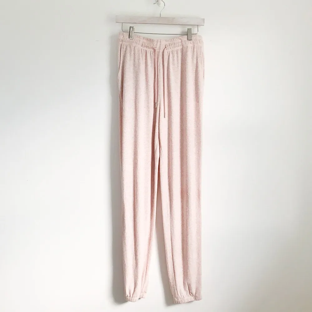 H Halston Studio Soft Pink Joggers Medium - Image 3