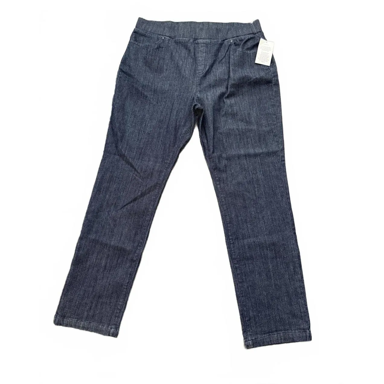 New Blair Women's Denim Jeans Size LP PL Large Petite Blue Pull On Cotton - Image 2