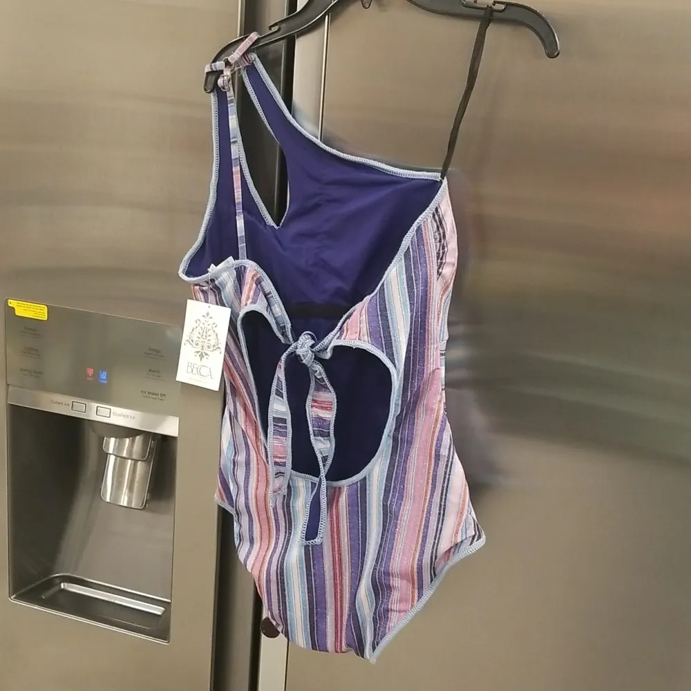 💕BECCA South Coast Arabella One Shoulder One Piece Swimsuit Starry Night M NWT - Image 10