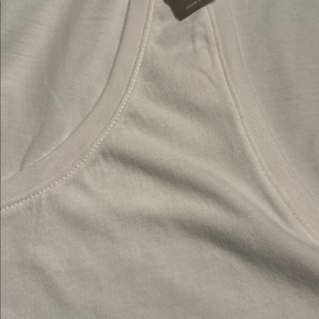 J Crew women’s Vintage jersey scoopneck tank 100% cotton white Size XXL NWT - Image 6