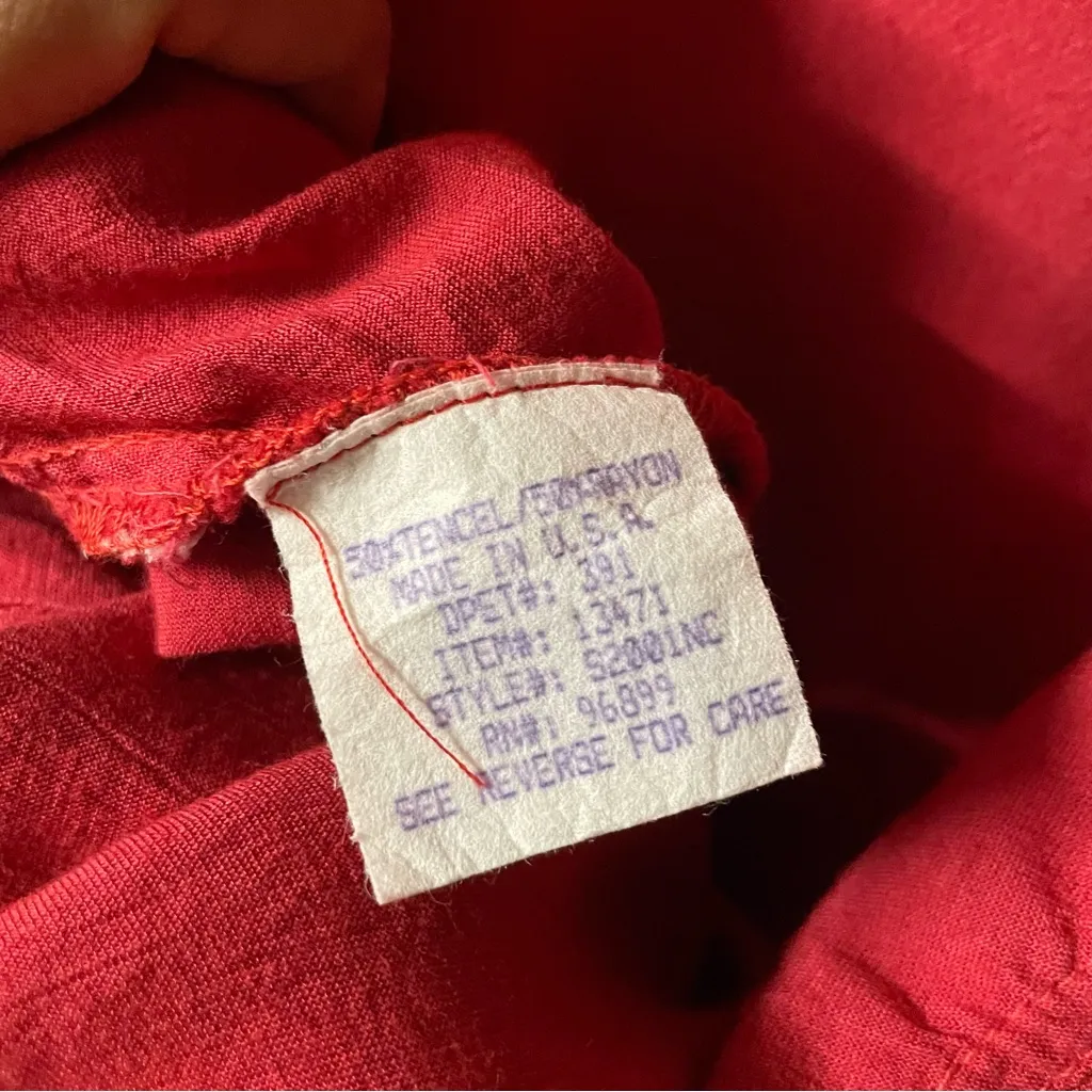 Vintage Lauren K. Sport USA Classic Red Shirt EUC Size L - Image 8