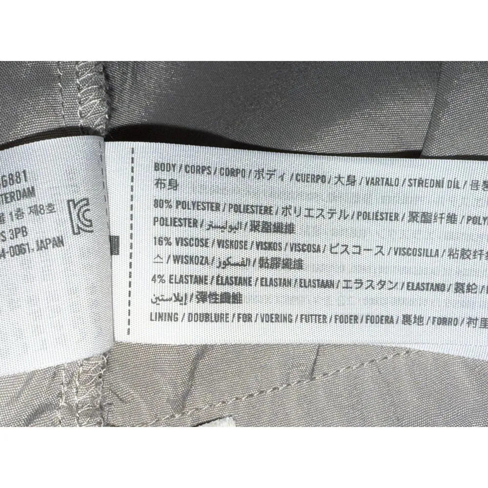 Abercrombie & Fitch Gray Zip Up Low Rise Micro Mini Skirt Womens Size Large L - Image 4