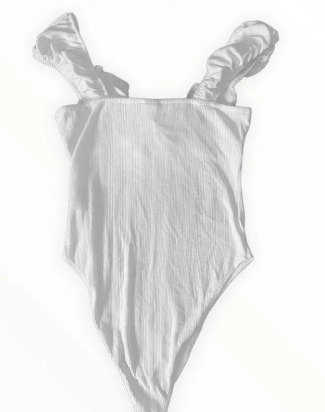 Small White Body Suit Sweetheart Neckline - Image 4