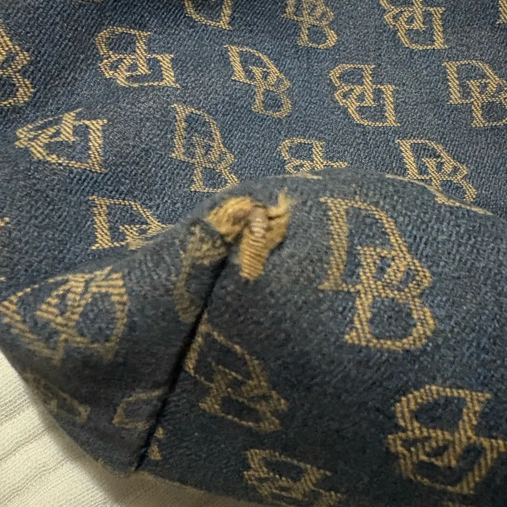 Dooney & Bourke Blue and Brown Monogram Tote - Image 6