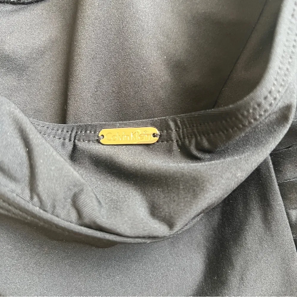 Calvin Klein One Piece Bathing Suit halter swim Black Size 10 - Image 4