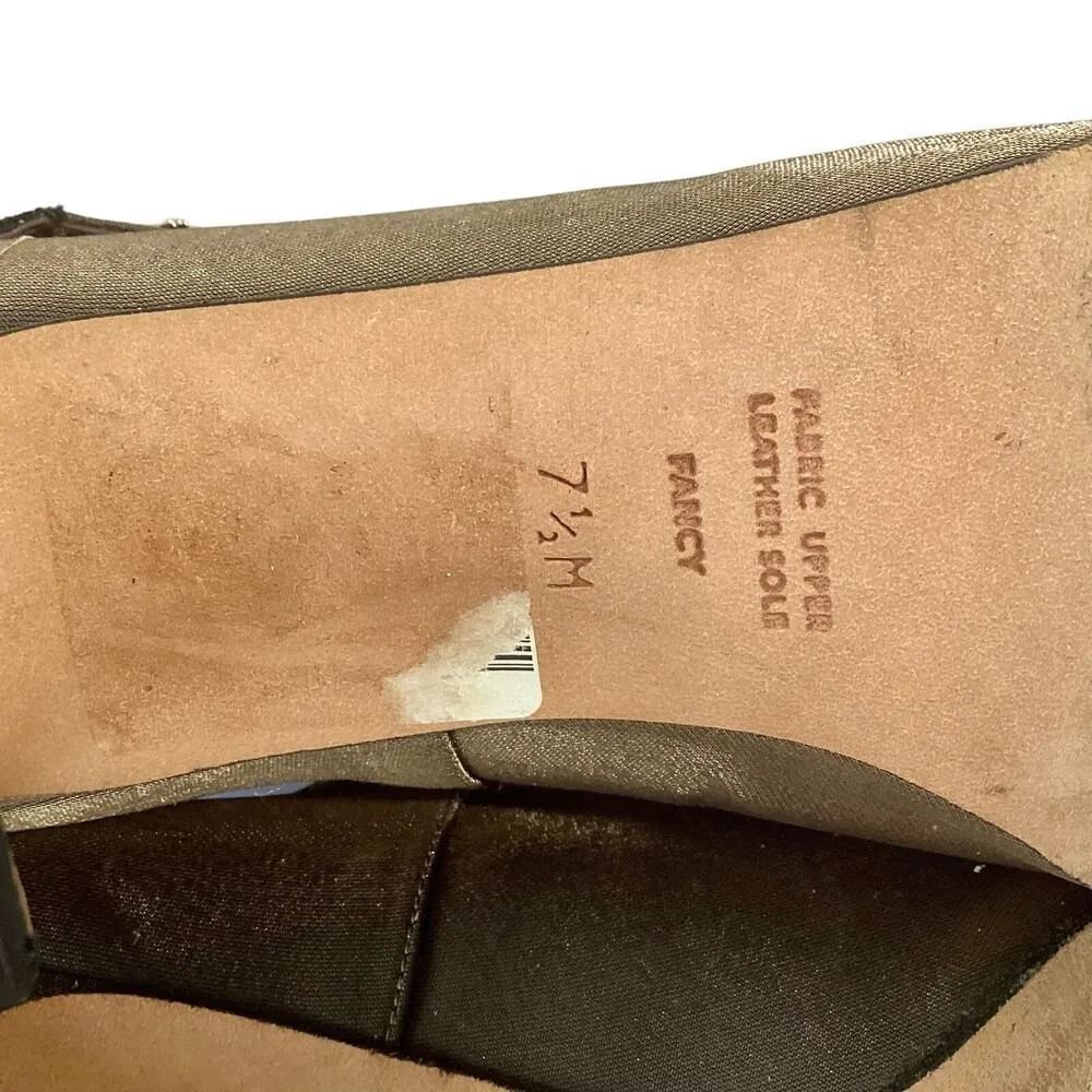 Etienne Aigner Gold Satin Pumps - Image 8