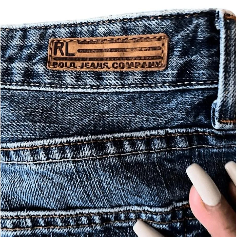 Polo Ralph Lauren Jeans Womens Blue HighRise Straight Vintage Classic Size 12 - Image 7
