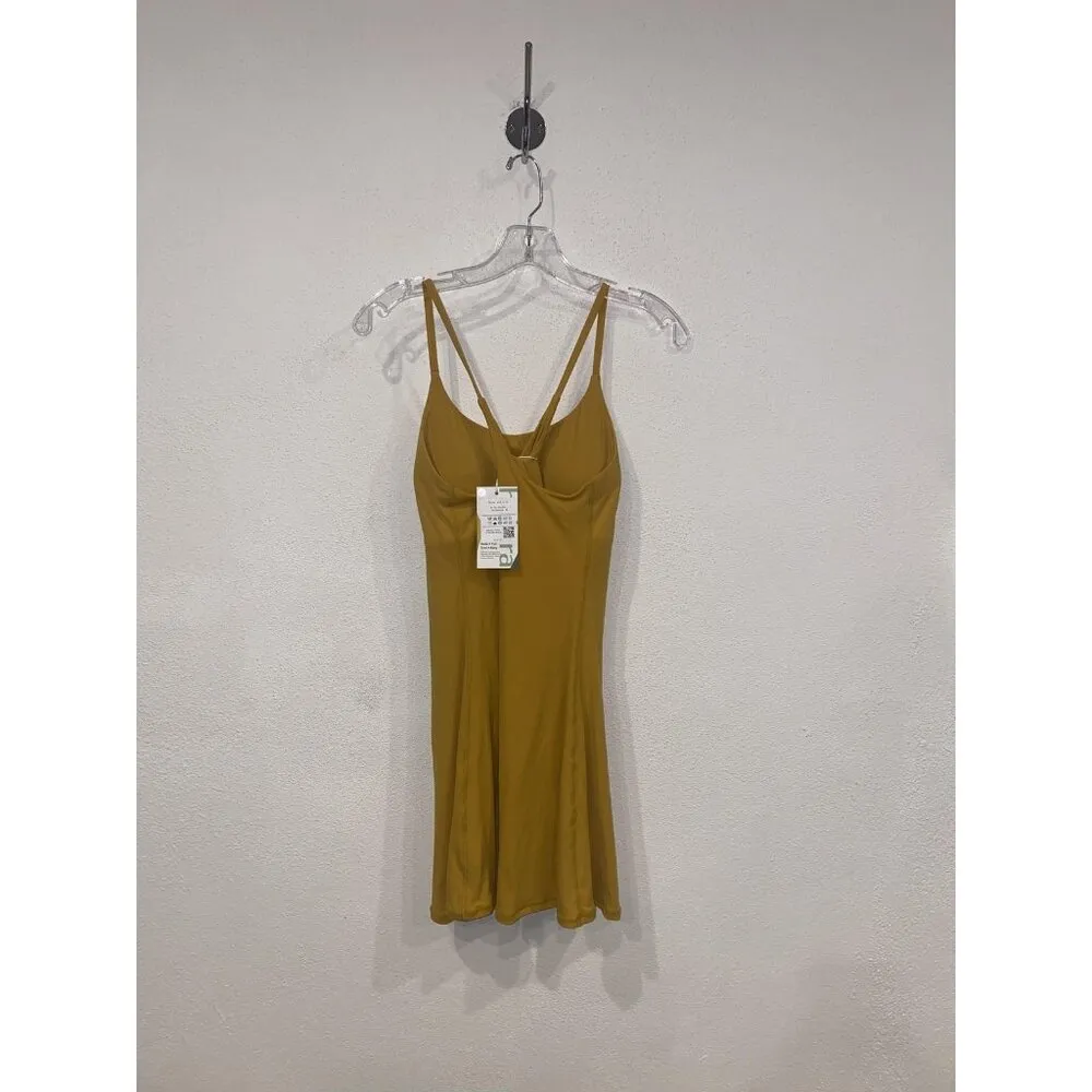 Halara In My Feels Everyday Dress Womens Medium Yellow Ur So Golden New - Image 4