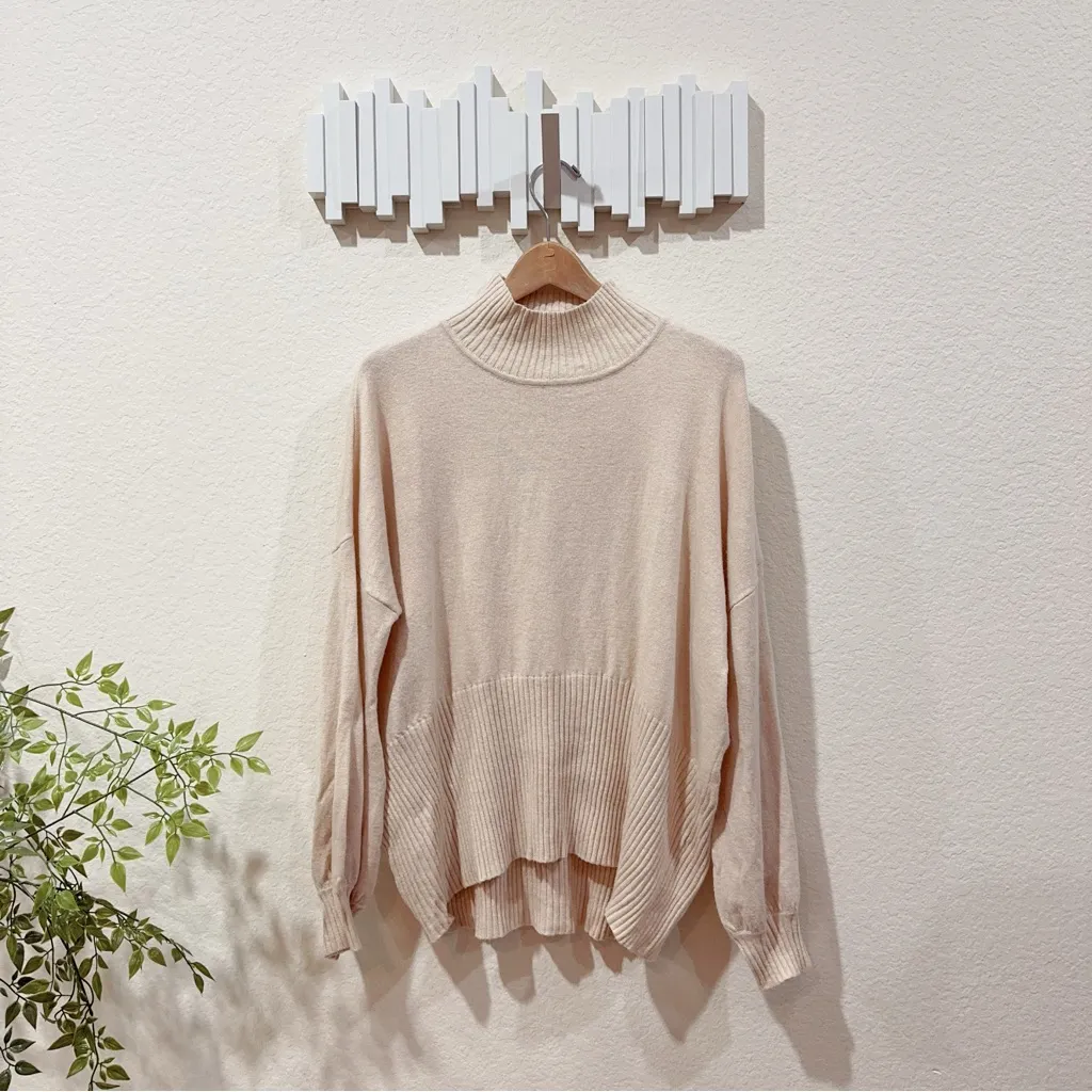 Tee Ink High Neck Pullover Drop Shoulder Oversized Sweater Size 4 Preowned - Image 2