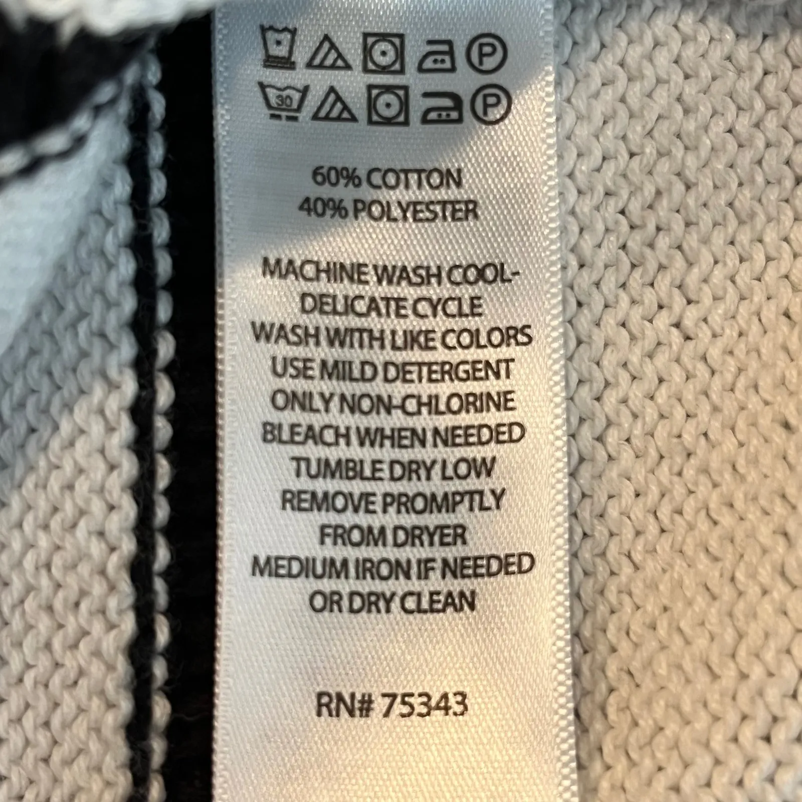 Joie White Black Striped Crew Neck Sweater Knit Pullover Women's Large - Image 6