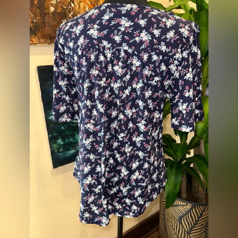 EUC LUCKY 🍀 BRAND BLAUSE FLOWER TOP SZ S/p - Image 3