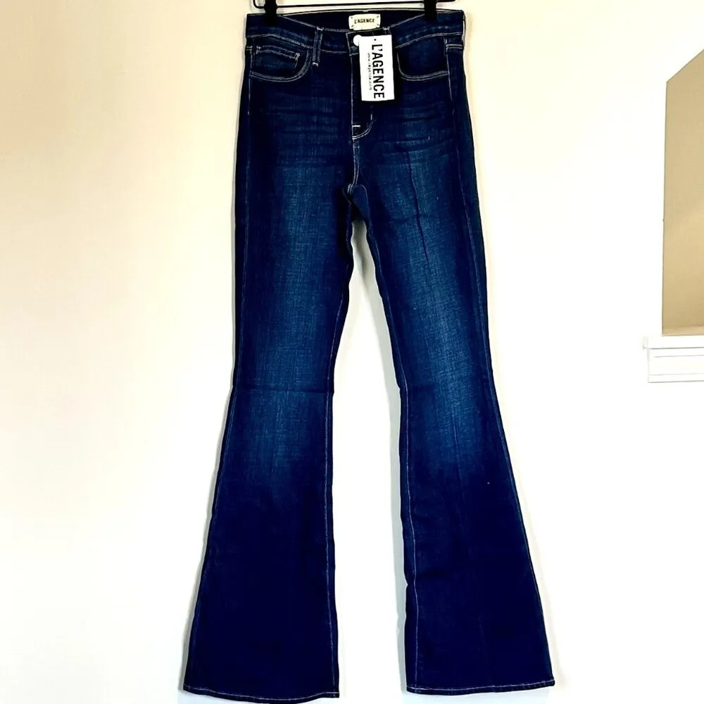 NWT L'AGENCE Bell High Rise Flare Jean in Delta - Size 25 - Image 3