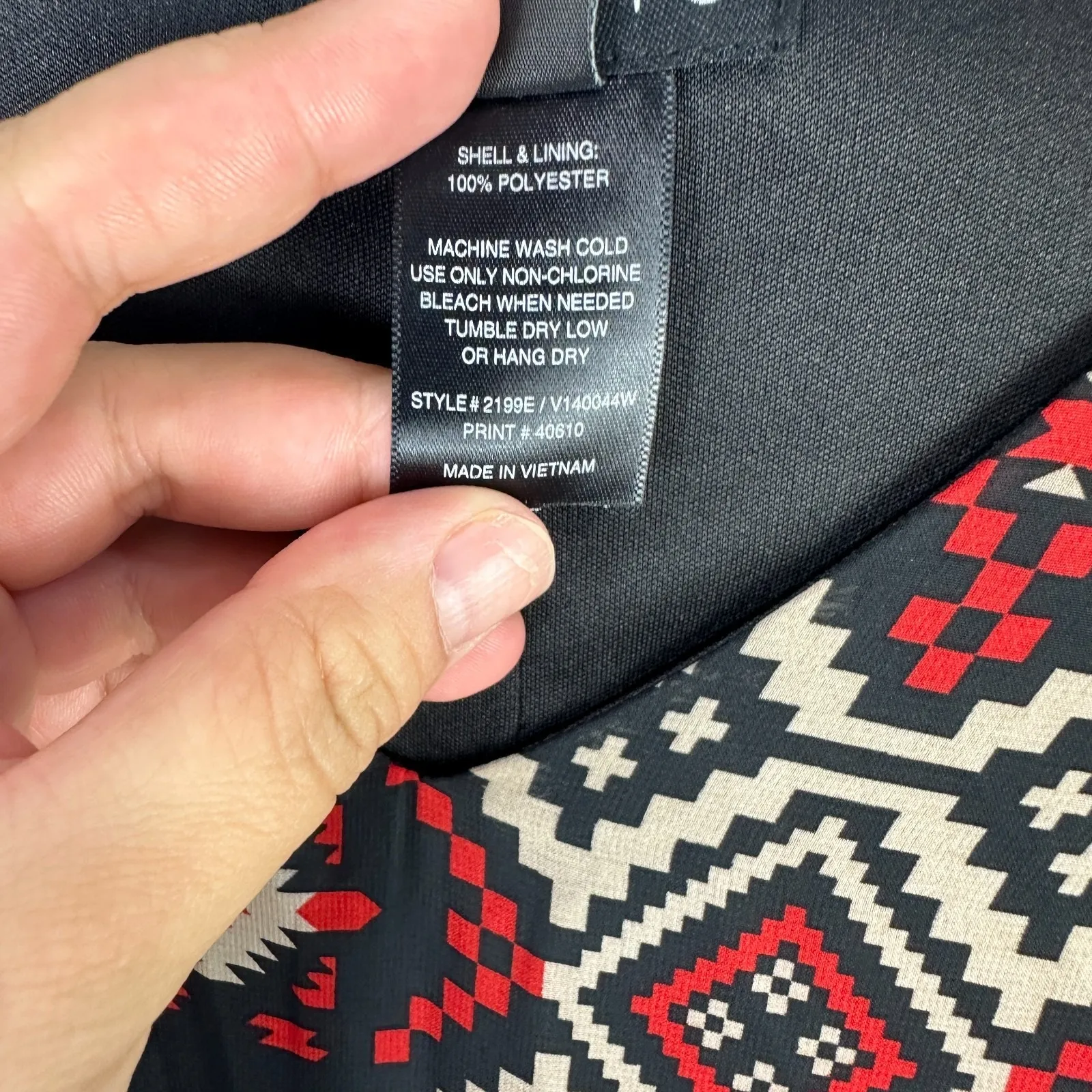 Enfocus Studio Dress 8 Blue Red‎ Boho Tribal Indie Southwestern Festival Western - Image 3