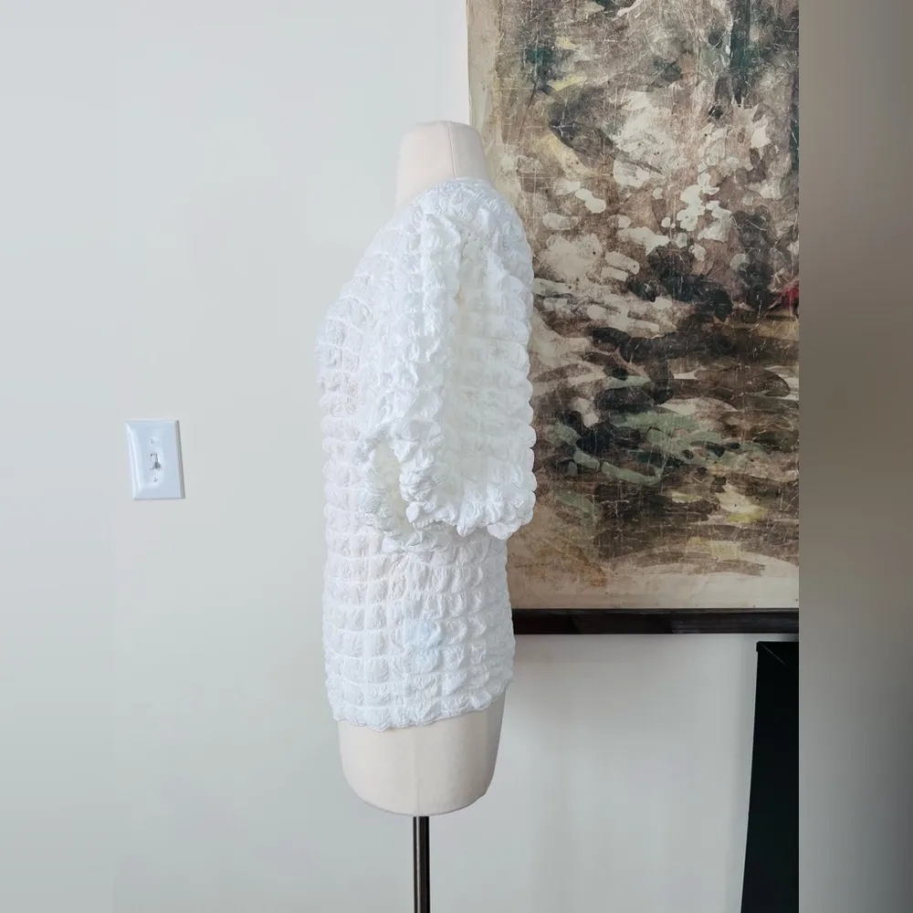 Anthropologie Eri + Ali Textured Puff-Sleeve Top Size Small NWOT $68 - Image 6