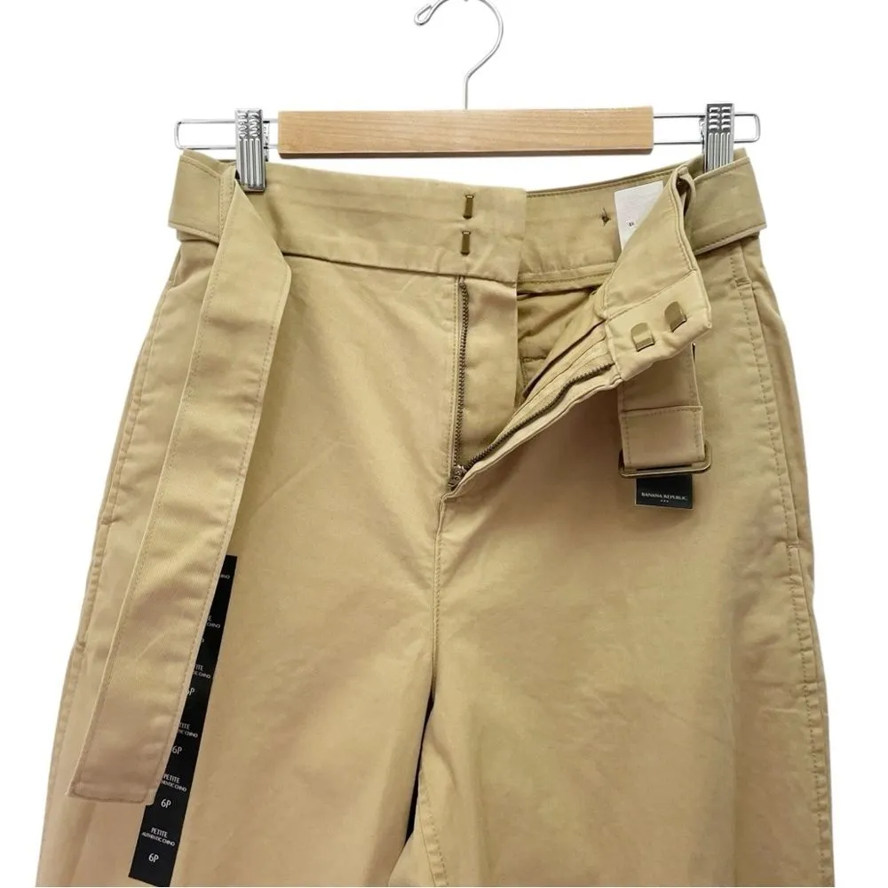 NWT Banana Republic Ultra High-Rise Chino Pants Size 6P New British Khaki Tan - Image 6