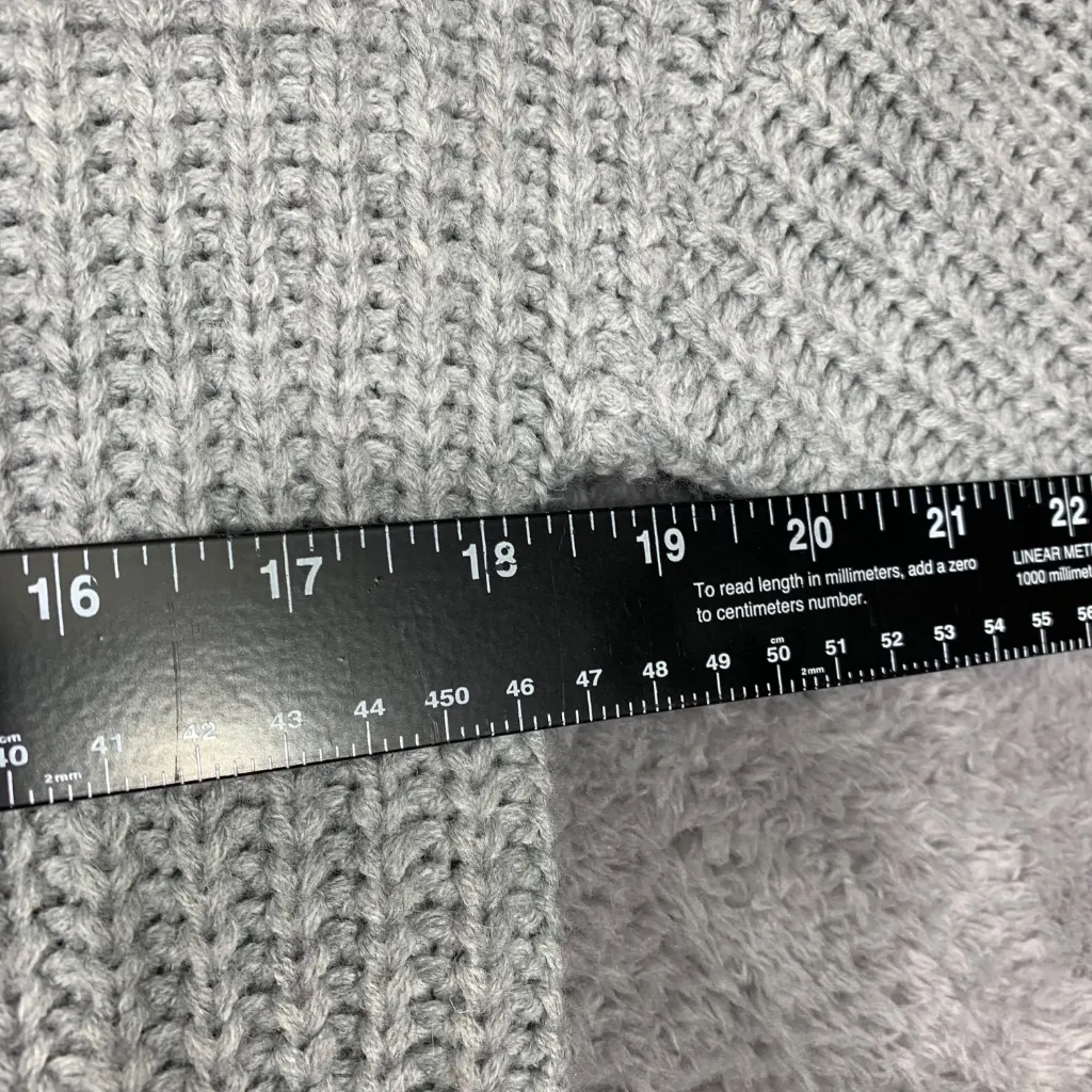 American Rag Cie Women’s Gray Lace Up Back Sweater Size S Acrylic Long Sleeve - Image 3